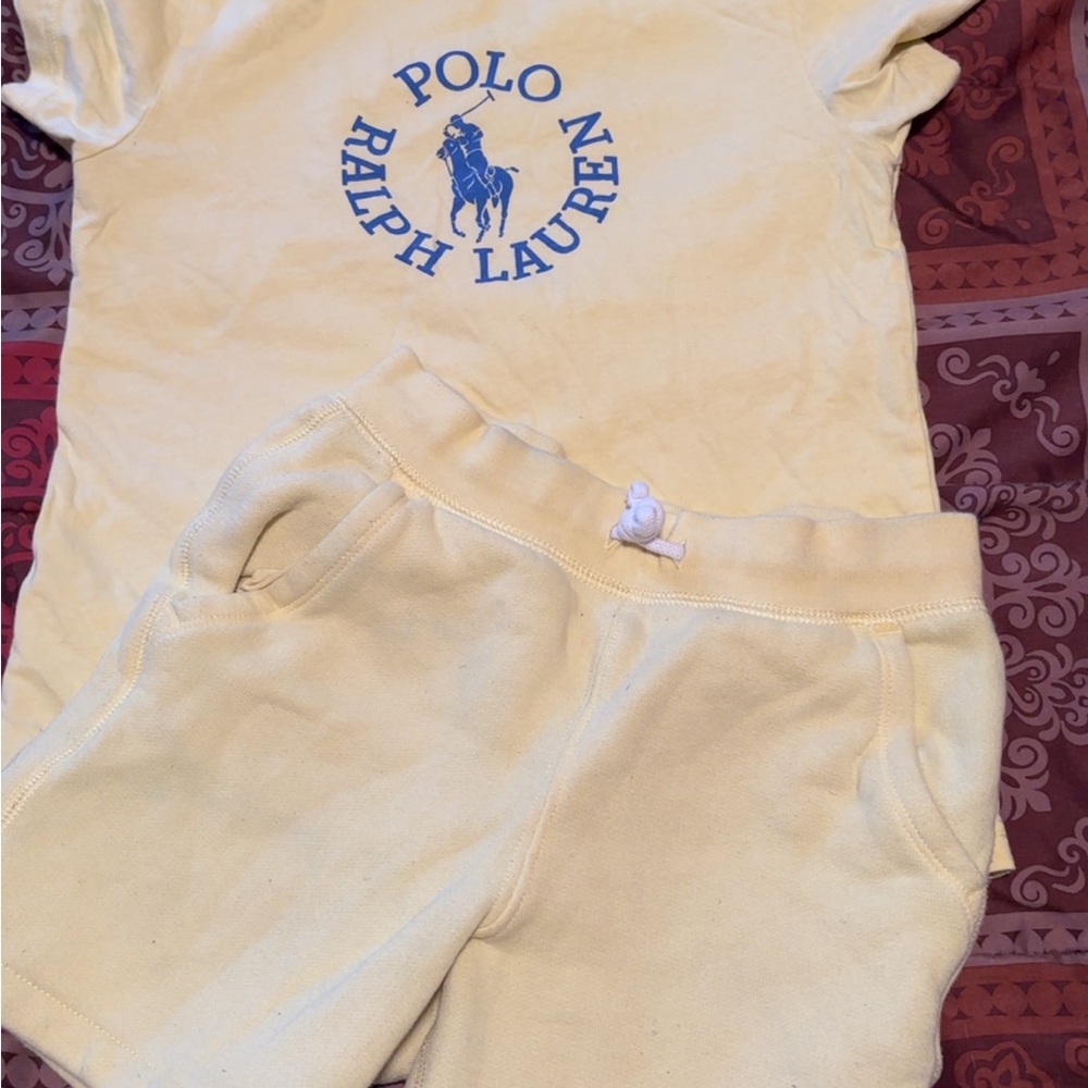 Polo Ralph Lauren Yellow T-Shirt and Shorts Set